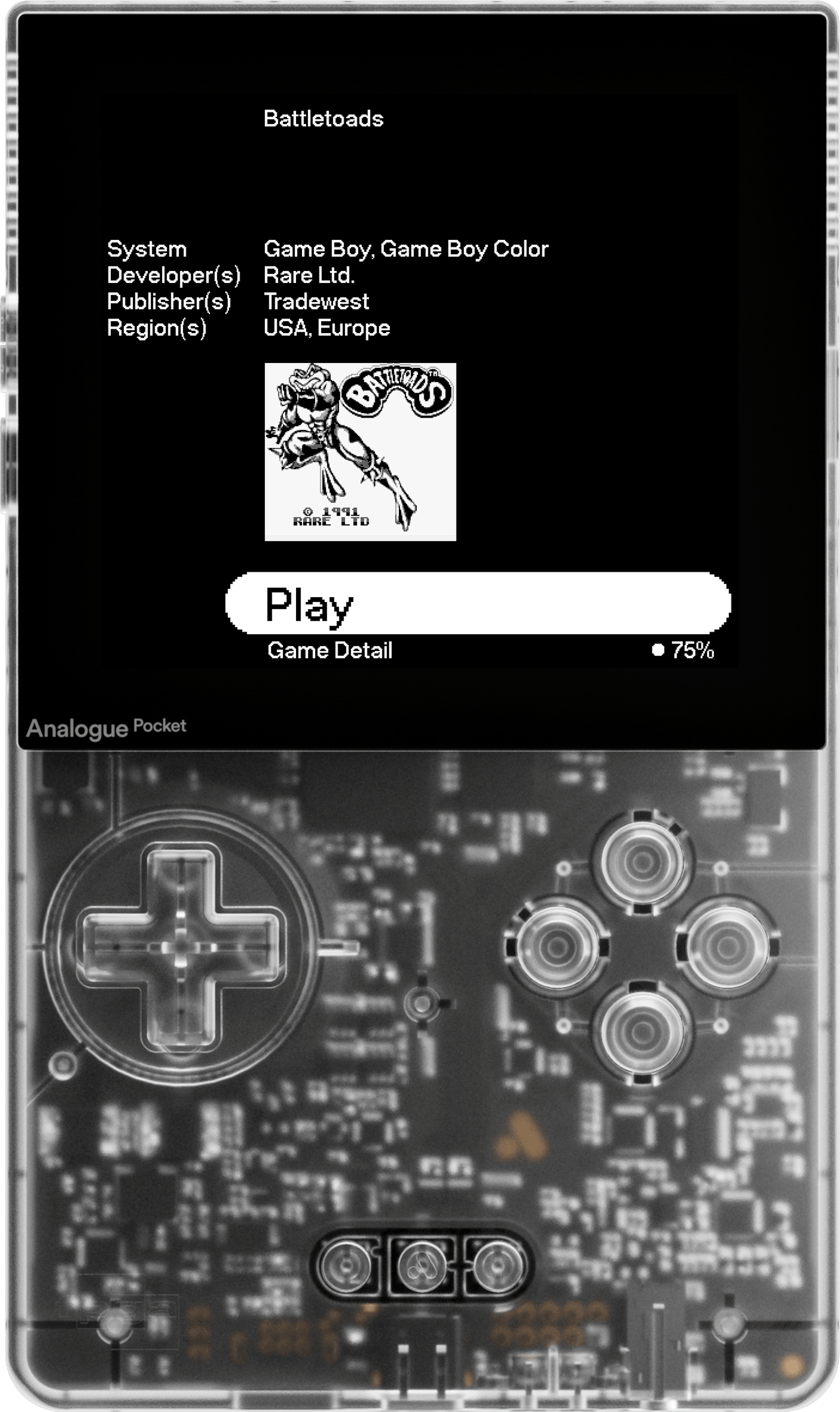 Analogue Pocket Transparent Smoke クリアブラックカラー アナログ